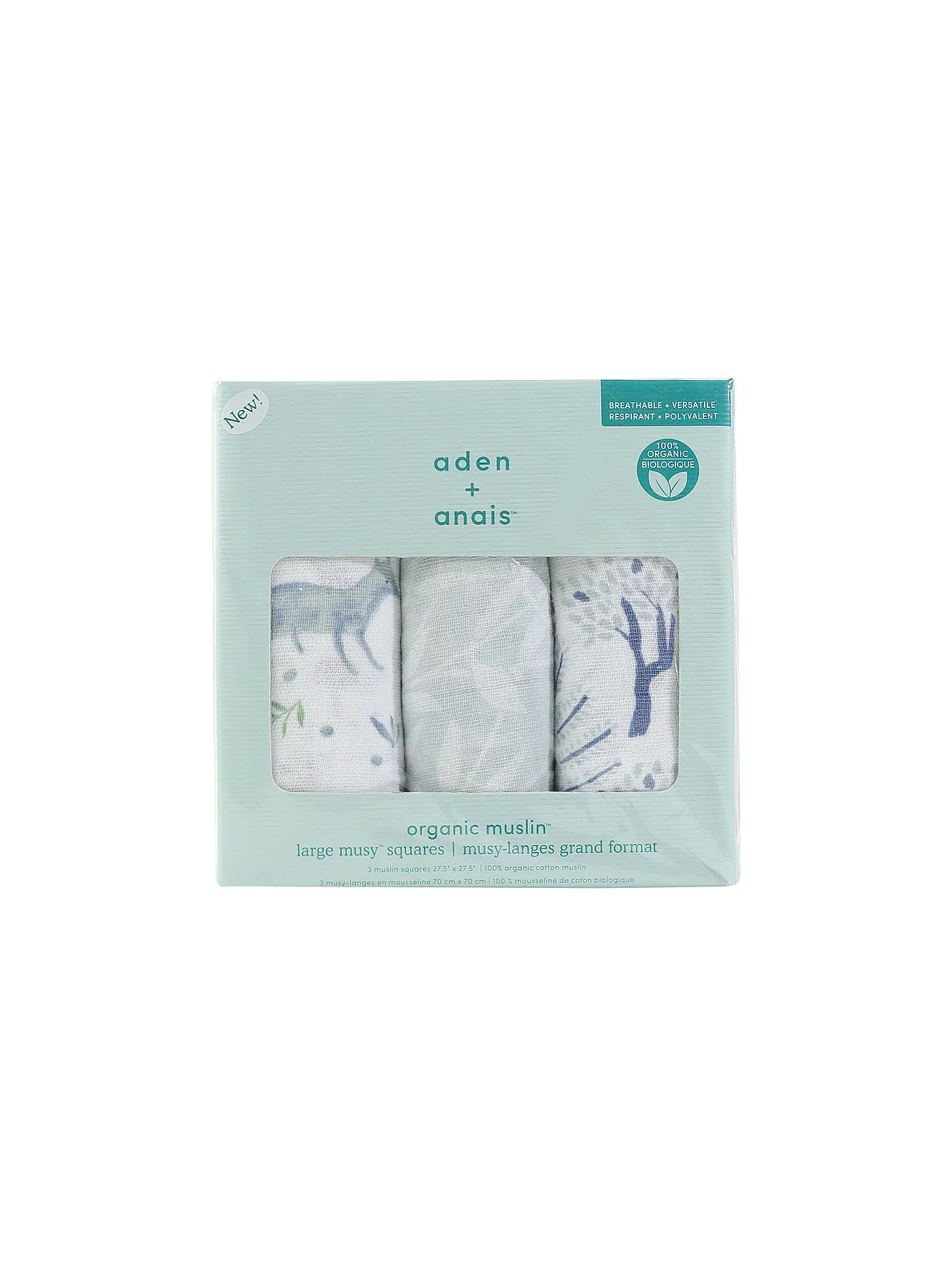 ADEN + ANAIS | Mulltuch 3er Pkg ANIMAL KINGDOM | weiss